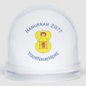 Scot Lion Rampant Angel Hanukkah Flag Personalized Sneeuwbol (Voorkant)