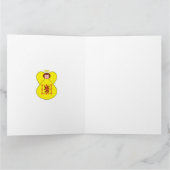 Scot Lion Rampant Angel Kerstvlag Personaliseren Kaart (Binnen)