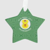 Scot Lion Rampant Angel Kerstvlag Personaliseren Ornament (achterkant)