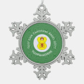 Scot Lion Rampant Angel Kerstvlag Personaliseren Tin Sneeuwvlok Ornament (Voorkant)