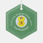 Scot Lion Rampant Flag Kerstna Glas Ornament (Voorkant)