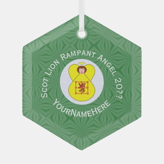 Scot Lion Rampant Flag Kerstna Glas Ornament (Voorkant)