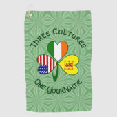 Scot Rampant USA Ireland Flags Shamrock Personal Golfhanddoek (Voorkant)