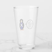 Scot Talking Ms Penguin gepersonaliseerd Glas (Achterkant)