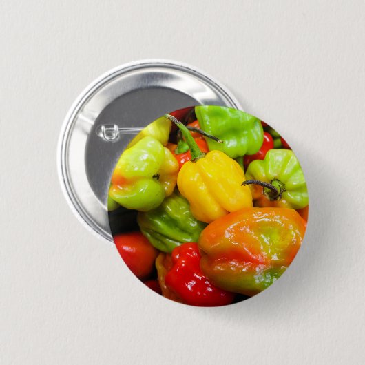 Scotch Bonnet Chili Peppers Ronde Button 5,7 Cm (Voorkant /achterkant)