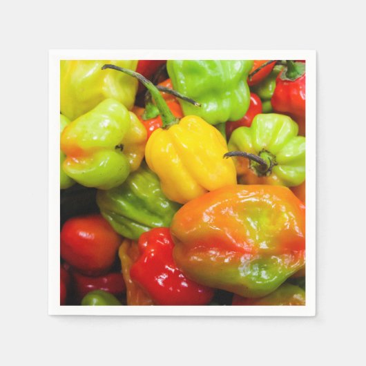 Scotch Bonnet Chili Peppers Servetten (Voorkant)