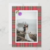 Scotch Clan Tartan bruiloft gedicht Dank u foto Kaart (Achterkant)