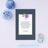 Scotch Clan Tartan Wedding Poem Dank je wel Flyer (Enkel)