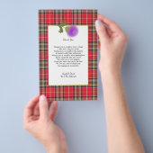 Scotch Clan Tartan Wedding Poem Dank je wel Flyer (Hand)