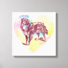 scotch collie dog canvas afdruk