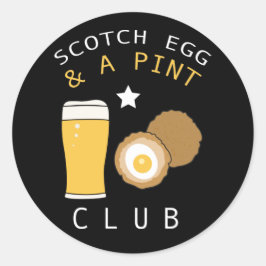 Scotch Egg en een Pint Club Badge Button Pin Ronde Sticker