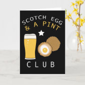 Scotch Egg en een Pint Club Wenskaart Kaart (Gele Bloem)