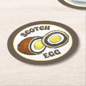 Scotch Egg UK British Food Yorkshire England Ronde Kartonnen Onderzetter (Gebogen)