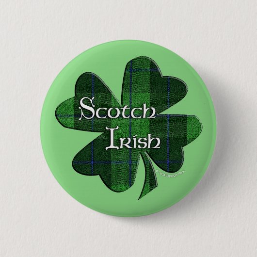 Scotch Irish shamrock Ronde Button 5,7 Cm (Voorkant)