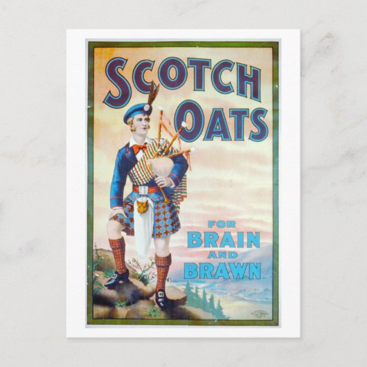 Scotch Oats "Voor Brain en Brawn" Briefkaart (Voorkant)