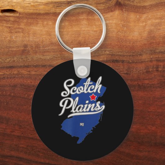Scotch Plains New Jersey Nj Map  Sleutelhanger (Voorkant)