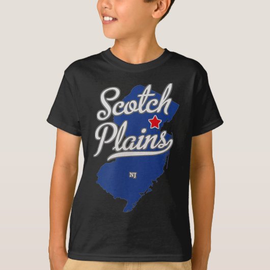 Scotch Plains New Jersey Nj Map  T-shirt (Voorkant)