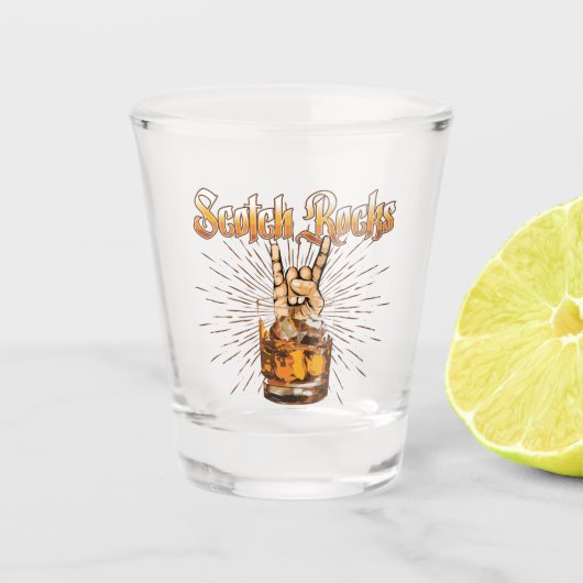 Scotch Rocks Shot Glas (Voorkant)