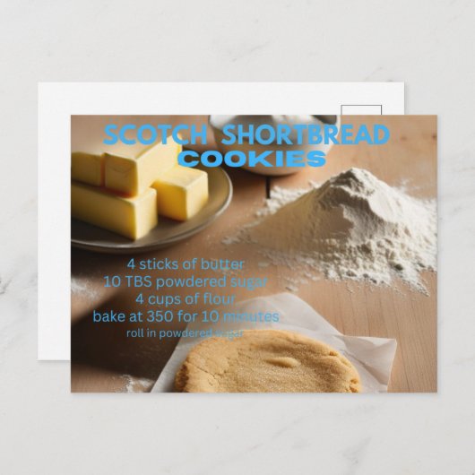 scotch shortbread cookie Briefkaart (Voorkant / Achterkant)