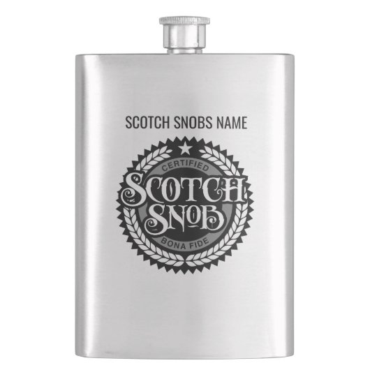Scotch Snob - grappige whisky drinker Flacon (Voorkant)