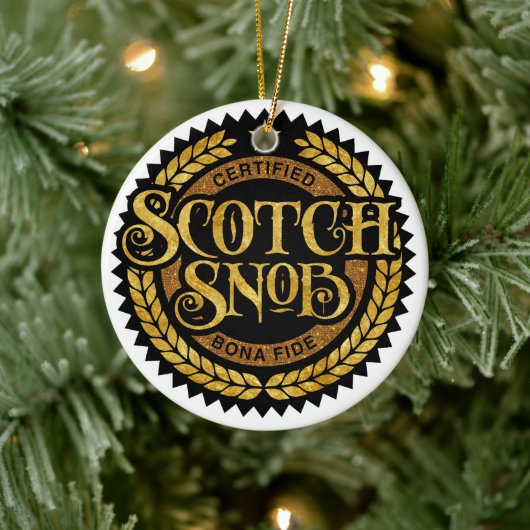 Scotch Snob - grappige whisky drinker Keramisch Ornament (Boom)
