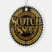 Scotch Snob - grappige whisky drinker Keramisch Ornament (Links)