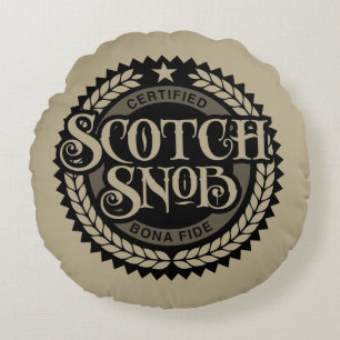Scotch Snob - grappige whisky drinker Rond Kussen