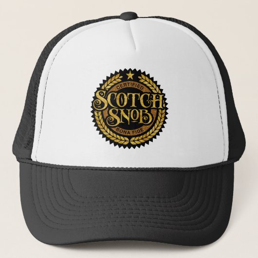 Scotch Snob - grappige whisky drinker Trucker Pet (Voorkant)