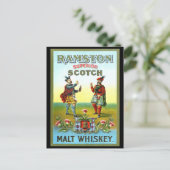 Scotch Whiskey LABEL Briefkaart (Staand voorkant)