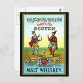 Scotch Whiskey LABEL Briefkaart (Voorkant / Achterkant)
