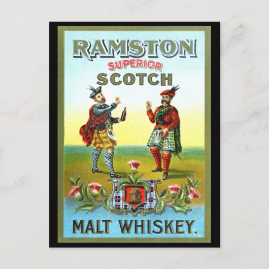 Scotch Whiskey LABEL Briefkaart (Voorkant)