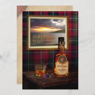 Scotch Whisky Birthday Invitation (aanpasbaar) Kaart