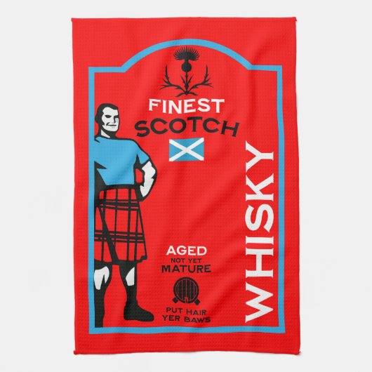 Scotch Whisky Drinker Theedoek (Verticaal)