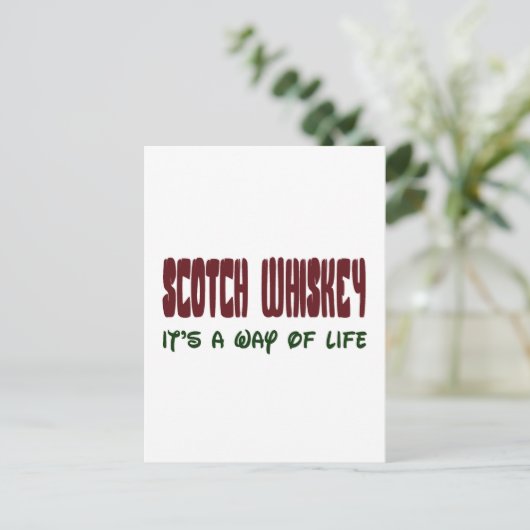 Scotch Whisky Het is een manier van leven Briefkaart (Staand voorkant)