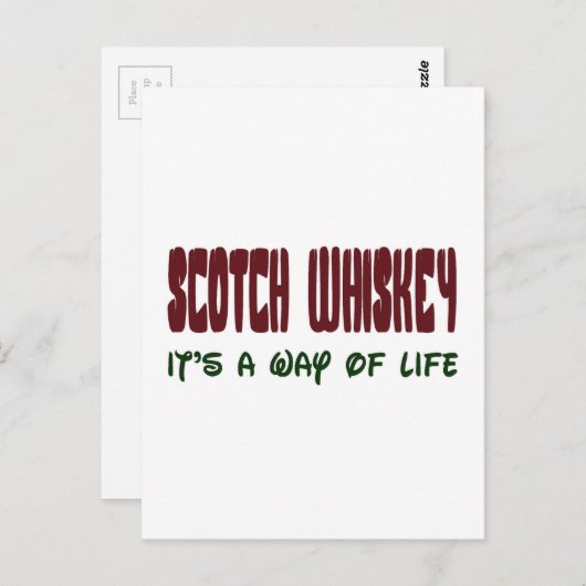 Scotch Whisky Het is een manier van leven Briefkaart (Voorkant / Achterkant)