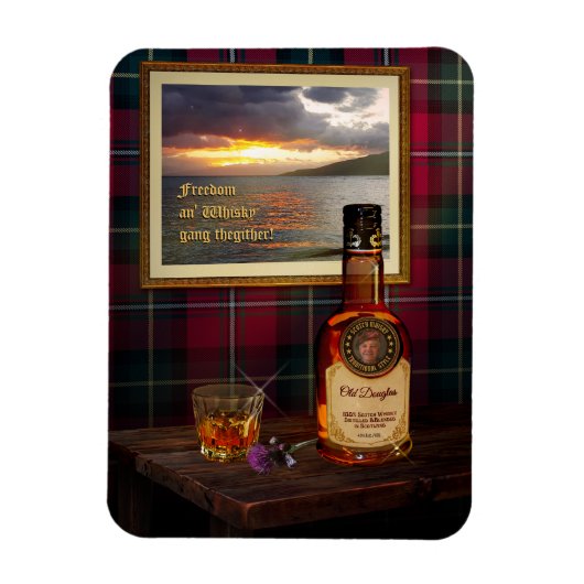 Scotch Whisky Magnet met jouw tekst en afbeelding Magneet (Verticaal)