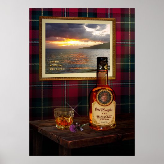 Scotch Whisky Poster met jouw tekst (en Afbeelding (Voorkant)