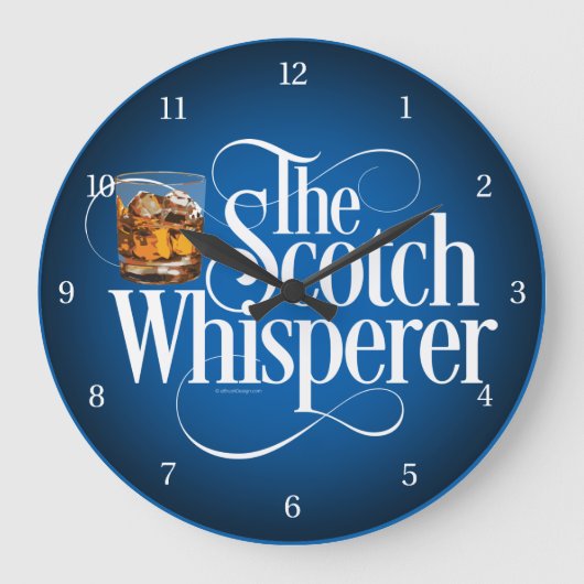 Scotch Whisperer Large Clock Grote Klok (Voorkant)