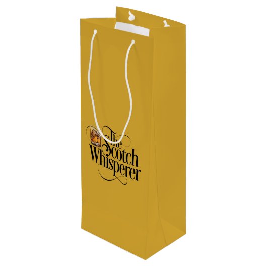 Scotch Whisperer Wine Gift Bag Wijn Cadeautas (Achterkant Gekanteld)