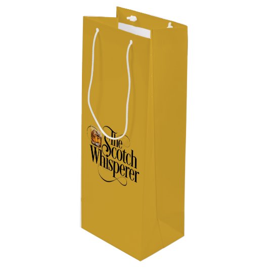 Scotch Whisperer Wine Gift Bag Wijn Cadeautas (Voorkant Gekanteld)