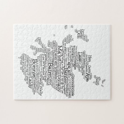 Scotish Slang Word Map Jigzaag Puzzle Legpuzzel (Horizontaal)