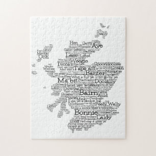 Scotish Slang Word Map Jigzaag Puzzle Legpuzzel