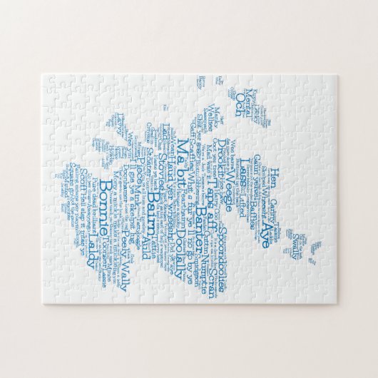 Scotish Slang Word Map Jigzaag Puzzle Legpuzzel (Horizontaal)