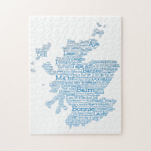 Scotish Slang Word Map Jigzaag Puzzle Legpuzzel