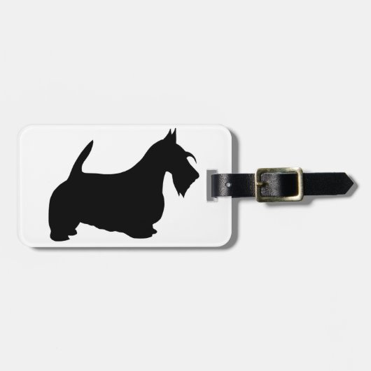 Scotish Terrier Silhouette Bagagelabel (Voorkant horizontaal)