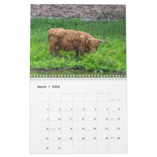 Scotland 2026 calendar kalender (Mar 2026)
