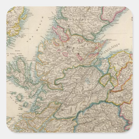Scotland 3 vierkante sticker (Voorkant)