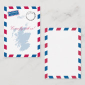 Scotland Airmail Escort/Seating Kaart Wedding Plaatskaartje (Voorkant / Achterkant)