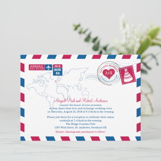 Scotland Airmail | Weddenschap Kaart (Staand voorkant)