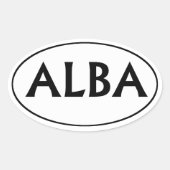 Scotland Alba Oval Bumpersticker Ovale Sticker (Voorkant)